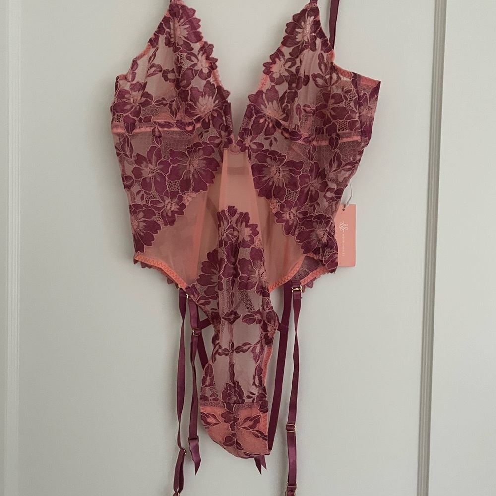 Mentionables Pink Teddy Lingerie Medium